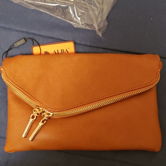 Versatile Tanned Leather Envelope Wristlet/Clutch - Picture 5 of 8